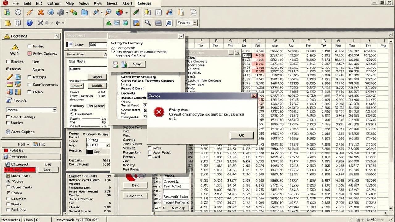 Before: cluttered, broken ERP